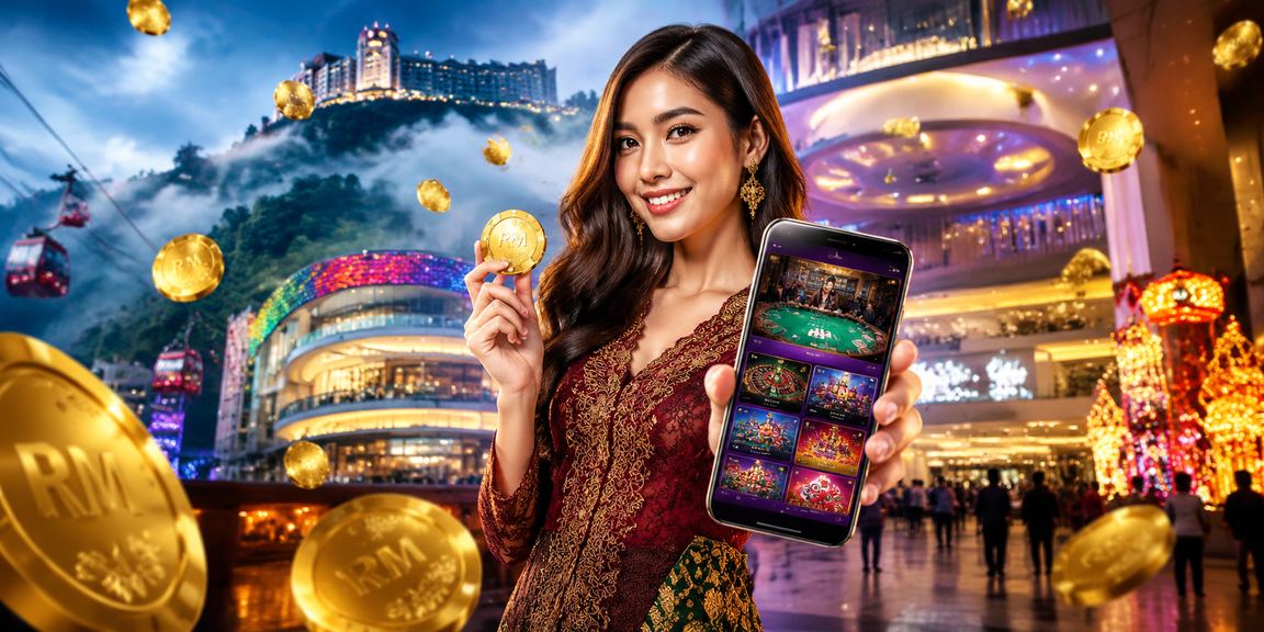 Pemain diriwan88 menikmati permainan roulette melalui aplikasi kasino di Genting Highlands